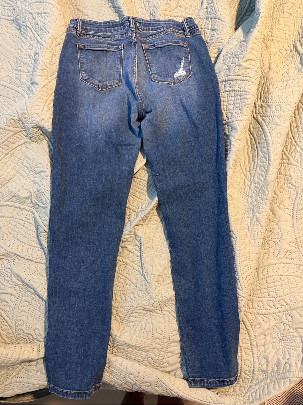 KanCan Women's Distressed Dark Blue Jeans - Picture 3 of 4